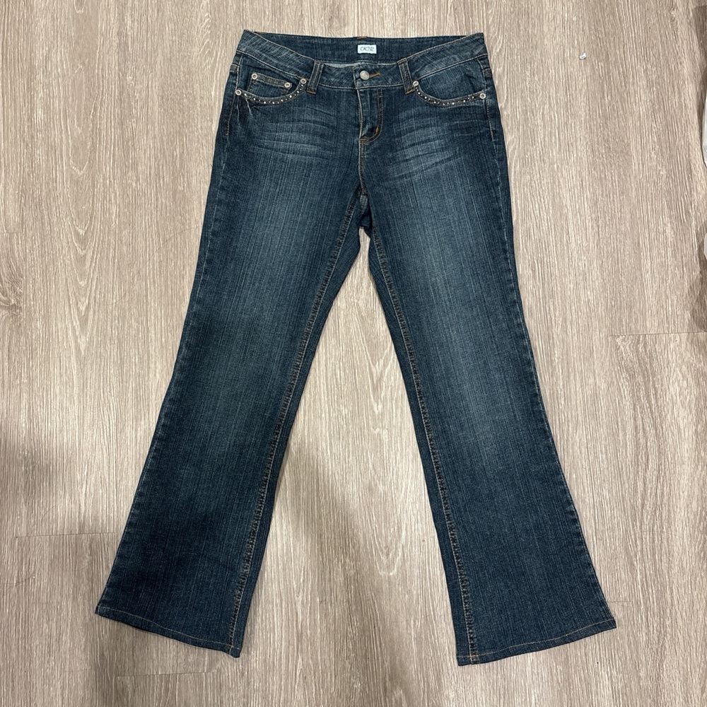 Cache Women’s Embellished Jeans 
Dark Blue Flare Jeans